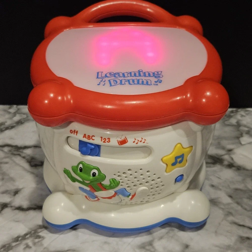 LeapFrog Learning Drum 2001 ABC 123 Musical Light Up Educational Toy Tested Work